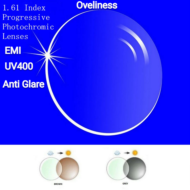 Oveliness 1.61 Index Free Form Polycarbonate Progressive Photochromic Lenses Lenses Oveliness Lenses   