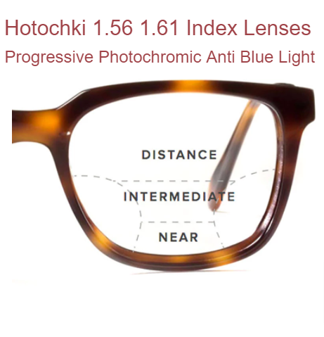 Hotochki Progressive Anti Blue Light Photochromic Gray Lenses Lenses Hotochki Lenses   