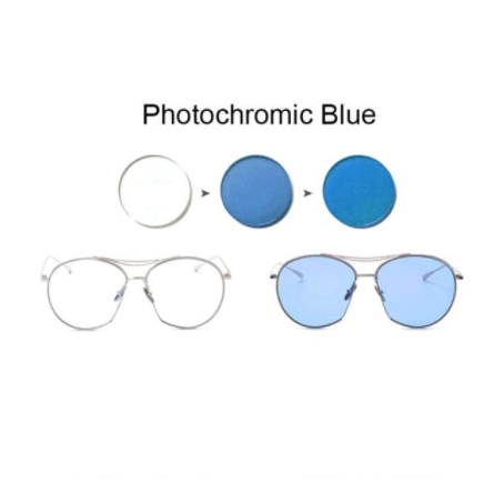 Hotochki Single Vision Aspheric Photochromic Lenses Lenses Hotochki Lenses 1.56 Photochromic Blue 