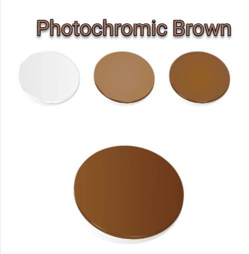 Chashma Ottica 1.67 Index Single Vision Photochromic Lenses Lenses Chashma Ottica Lenses Auburn/Brown  