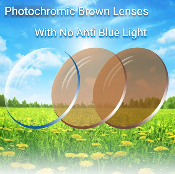 Chashma Ochki 1.74 Index Photochromic Lenses Anti Blue Light Option Lenses Chashma Ochki Lenses Photochromic Brown With No Anti Blue Light  
