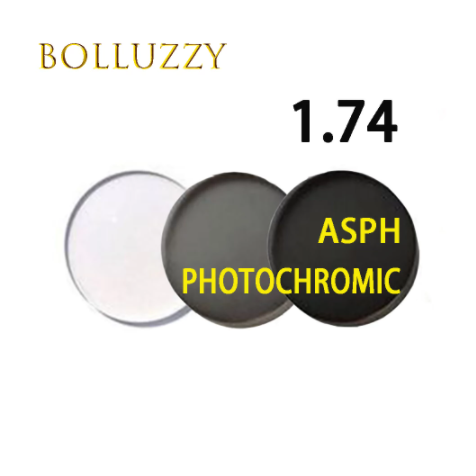 Bolluzzy Aspheric Photochromic Progressive Lenses Color Grey Lenses Bolluzzy Lenses 1.74 Gray 