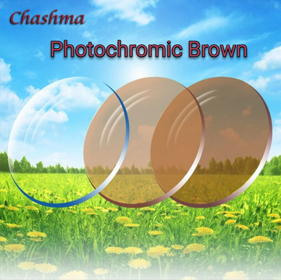 Chashma Ochki Wide Field Progressive Photochromic Anti Blue Light Lenses Lenses Chashma Ochki Lenses 1.56 Brown 