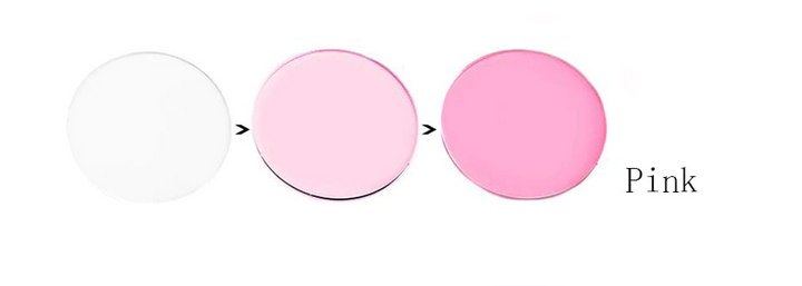 BCLEAR 1.56 Index Photochromic Myopic Lenses Color Pink Lenses Bclear Lenses   