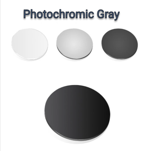 Chashma Ottica 1.61 Index Mr-8 Photochromic Single Vision Lenses Lenses Chashma Ottica Lenses Gray  
