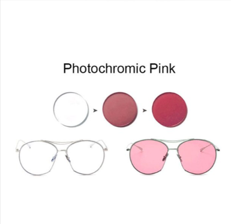Chashma Ottica 1.56 Index Single Vision Photochromic Lenses Lenses Chashma Ottica Lenses Pink  