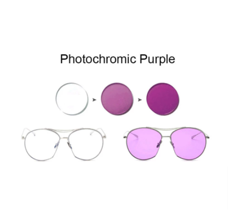 Hotochki Single Vision Aspheric Photochromic Lenses Lenses Hotochki Lenses 1.56 Photochromic Purple 