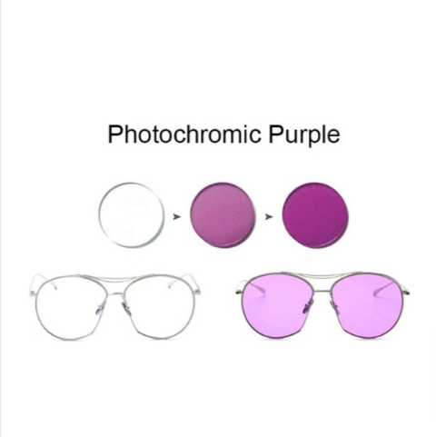 Chashma Ottica 1.56 Index Single Vision Photochromic Lenses Lenses Chashma Ottica Lenses Purple  
