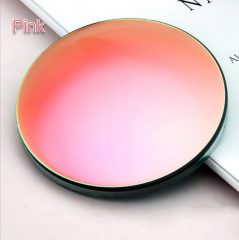 KatKani Aspherical Polarized Colorful Mirror Sunglass Single Vision Lenses Lenses KatKani Sunglass Lenses 1.50 Pink 