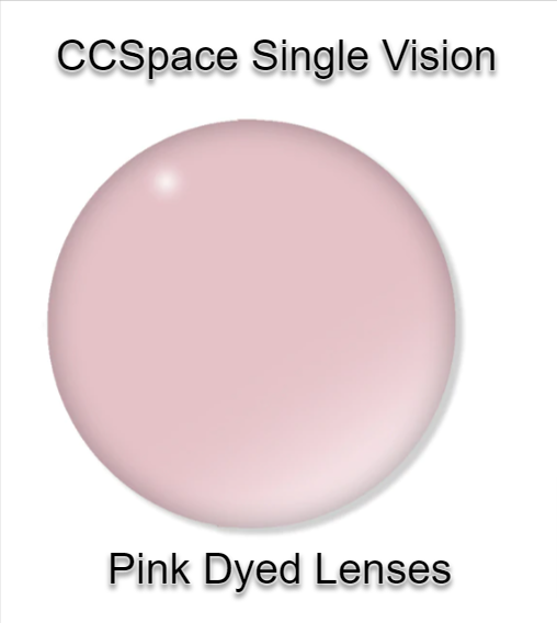 CCSpace Aspheric Single Vision Dyed Acrylic Lenses Lenses CCSpace Lenses 1.56 Pink 