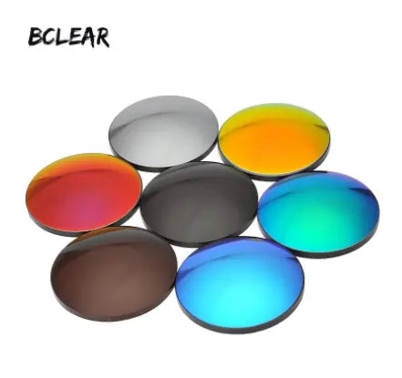 BCLEAR 1.61 Index Mirror Reflective Polarized Myopic Lenses Color Red.