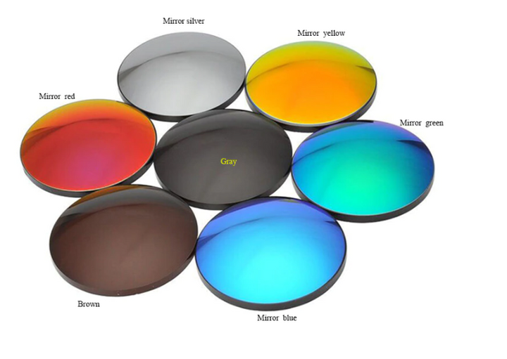 BCLEAR 1.49 Index Progressive Polarized Mirrored Sunglass Lenses Color Mirror Blue Lenses Bclear Lenses   