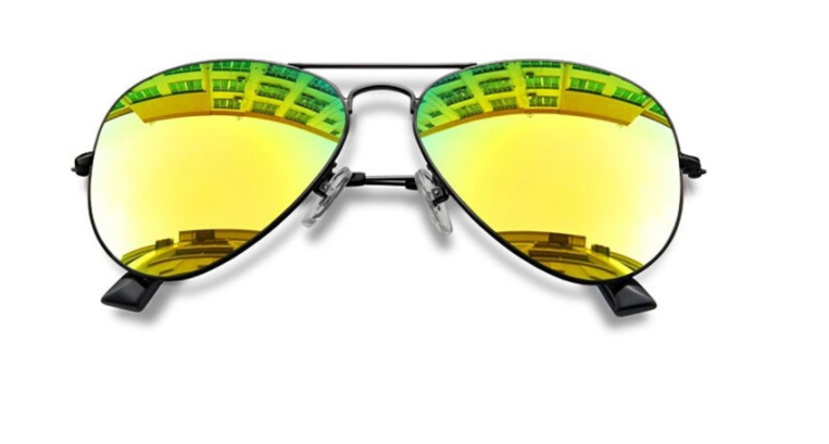 BCLEAR 1.49 Index Progressive Polarized Mirrored Sunglass Lenses Color Mirror Yellow Lenses Bclear Lenses   