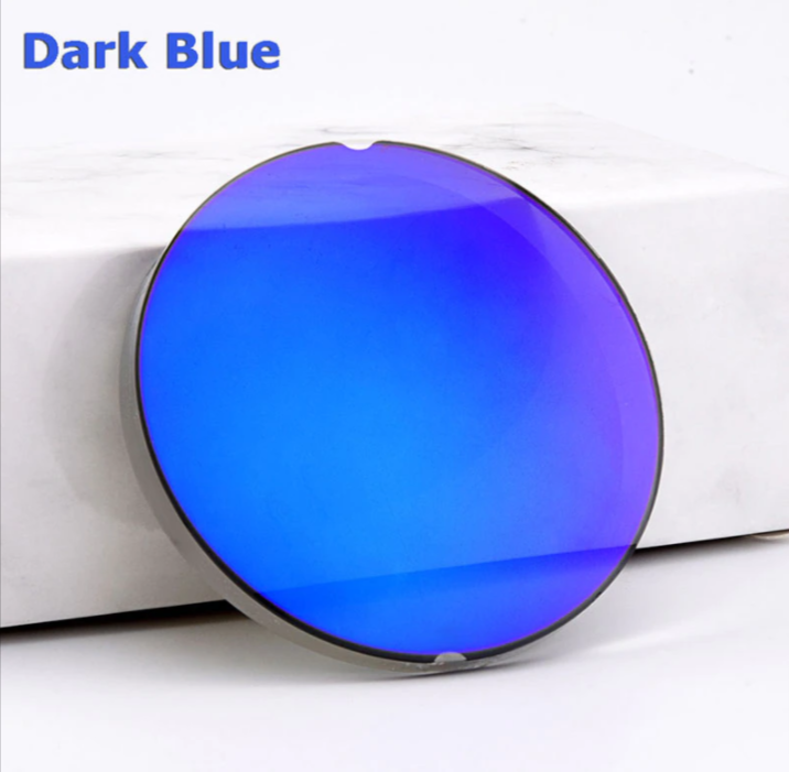Hotochki 1.499 Index Polarized Colored Mirror Single Vision Lenses Lenses Hotochki Lenses Dark Blue  