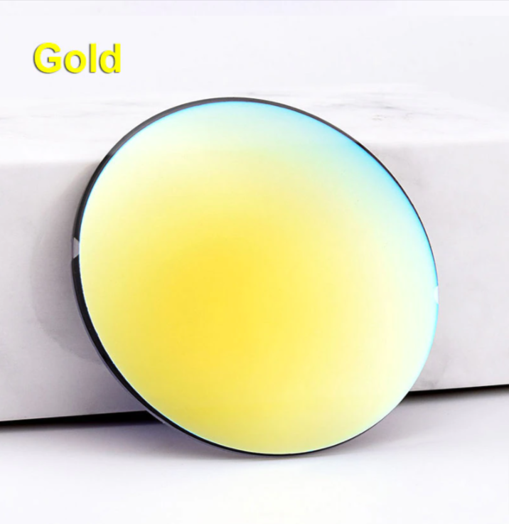 Hotochki 1.499 Index Polarized Colored Mirror Single Vision Lenses Lenses Hotochki Lenses Mirror Gold  