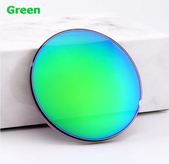 Hotochki 1.499 Index Polarized Colored Mirror Single Vision Lenses Lenses Hotochki Lenses Mirror Green  