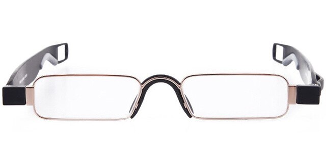 Portable 360 Degree Rotation Folding Reading Glasses Men Women Foldable Glass +1.0 To+4.0 Reading Glasses Brightzone +150 C1 