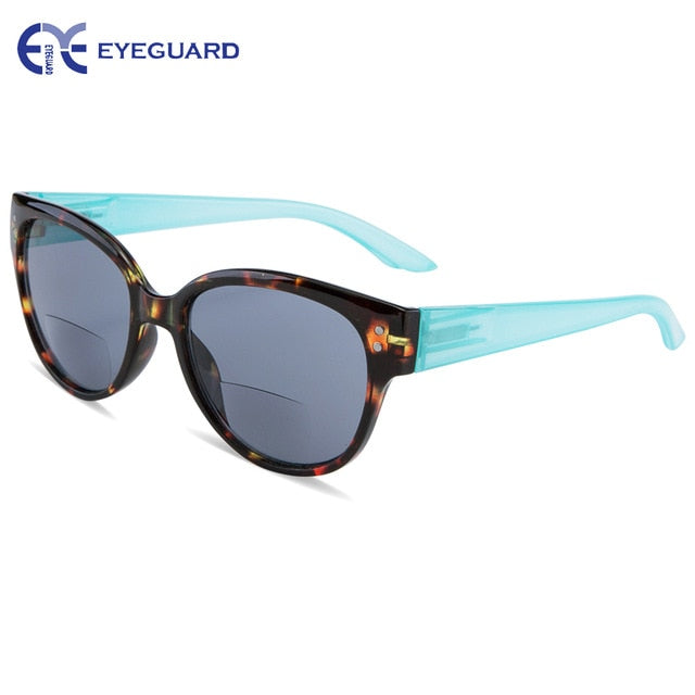 Eyeguard Women Bifocal Sunglasses Sun-Readers Uv 400 Sr-0007 Sunglasses Eyeguard +100 Green 