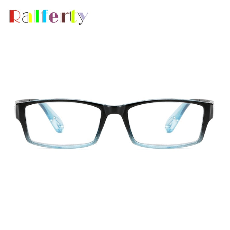Ralferty Square Reading Glasses Men Women Anti-Fatigue Glasses Diopter Spectacles Point A9895 +1.0 1.5 2.0 2.5 Reading Glasses Ralferty   