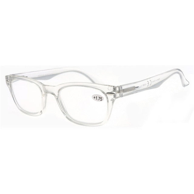 Reading Glasses Women Man Rivet Transparent Eyeglass Glass Diopter Msr029 Reading Glasses ModFans +350 clean 