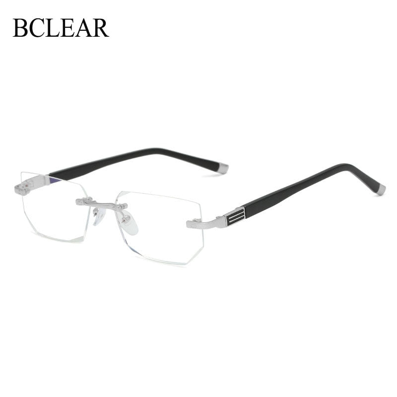 Bclear Rimless Reading Glasses Women Men Anti-Blu-Ray 1.0 1.5 2.0 2.5 3.0 Reading Glasses Bclear   