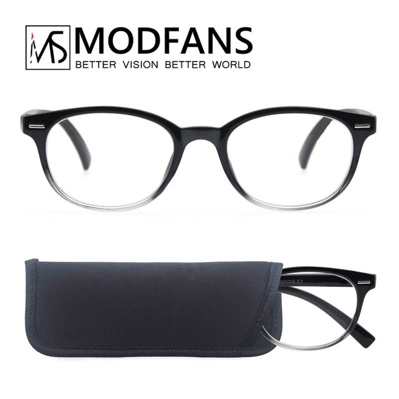 Women Reading Glasses Round Men Glass Diopter Sight Magnifier Thin Metal Decoration Ochki Reading Glasses ModFans   