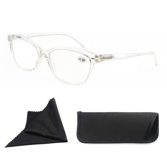 Reading Glasses Women Original Brand Eyeglasses Cateye Luxury Diopter Msr031 Reading Glasses ModFans +100 clean 