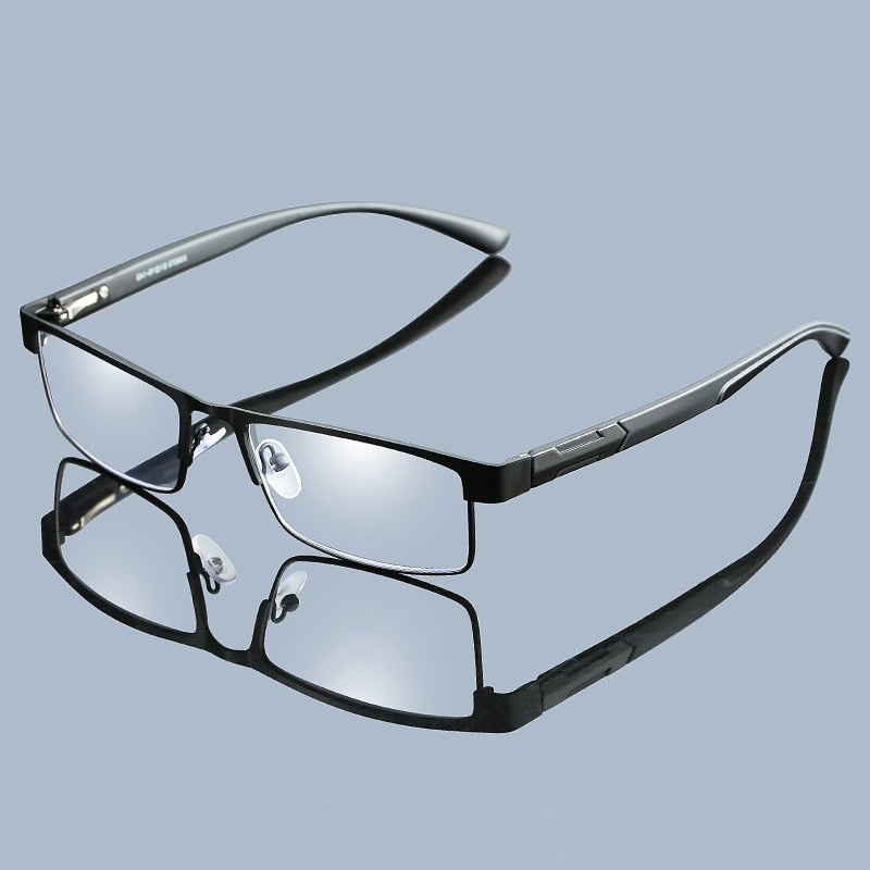 Handoer Men Titanium Alloy Reading Glasses Aspherical 12 Layer Coated Lenses Business Hyperopia 070 Reading Glasses Handoer   