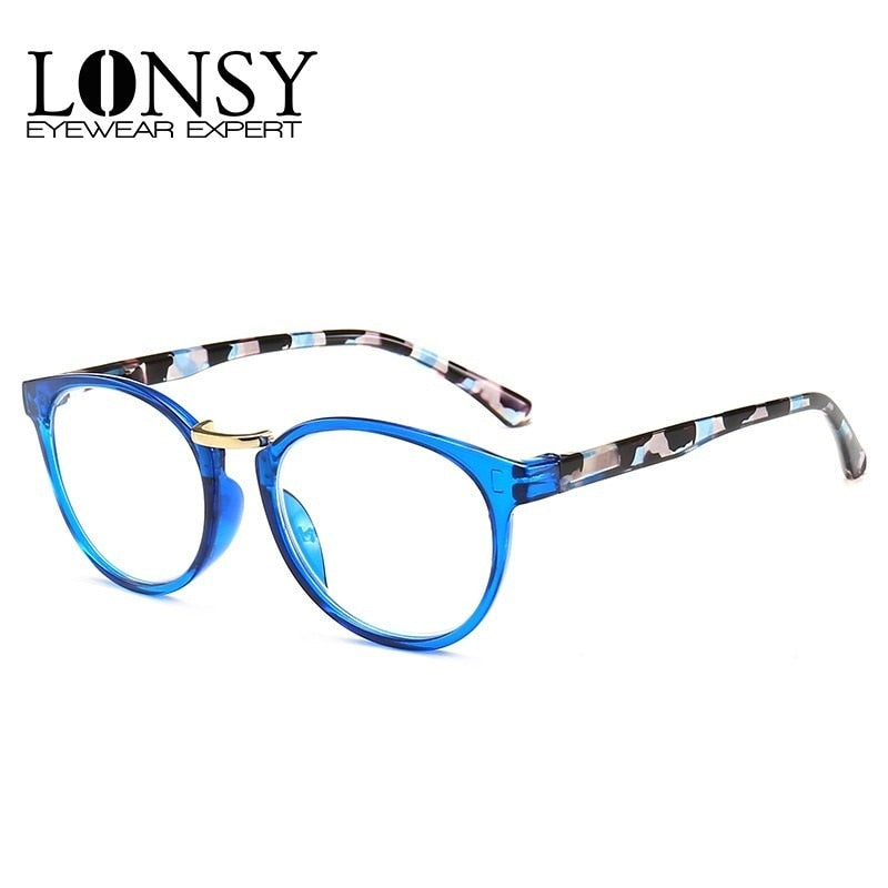 Lonsy Unisex Full Rim Round Polycarbonate Reading Glasses 8163 Reading Glasses Lonsy   