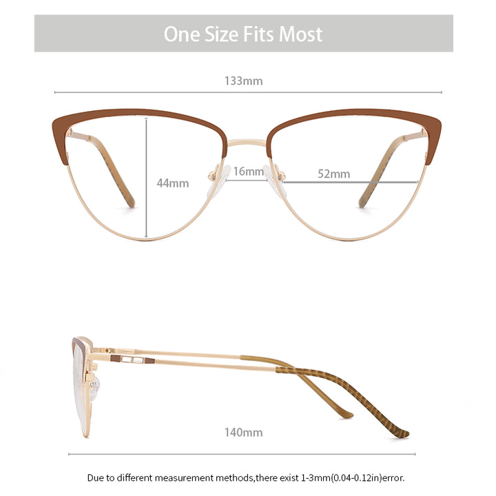 Kansept Brand Women's Eyeglasses Handmade Metal Frame Elegant Glasses Frame Frame Kansept   