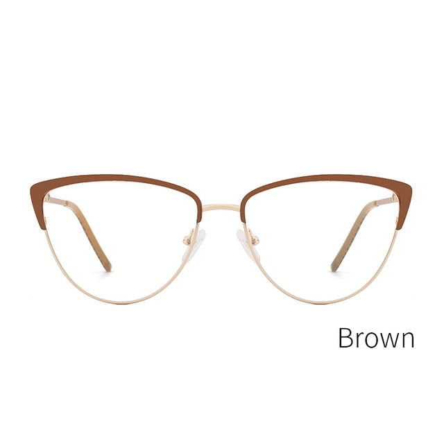 Kansept Brand Women's Eyeglasses Handmade Metal Frame Elegant Glasses Frame Frame Kansept Brown  