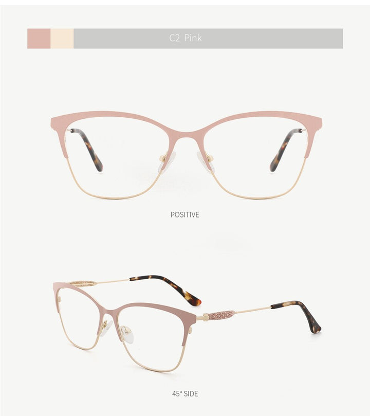 Kansept Brand Women's Eyeglasses Metal Spectacle Frame Glasses 3742 Frame Kansept   