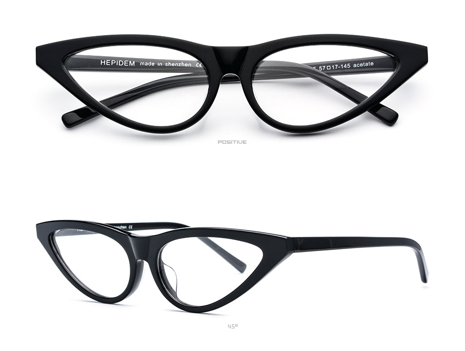 Hepidem Women's Eyeglasses Acetate Cat Eye 9115 Frame Hepidem   