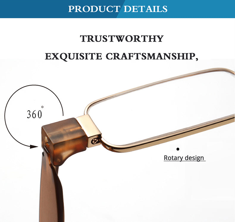 Guanhao Unisex Reading Glasses Anti Bue Light Ray Rotating Diopter Hmc Tr145 Reading Glasses Guanhao   