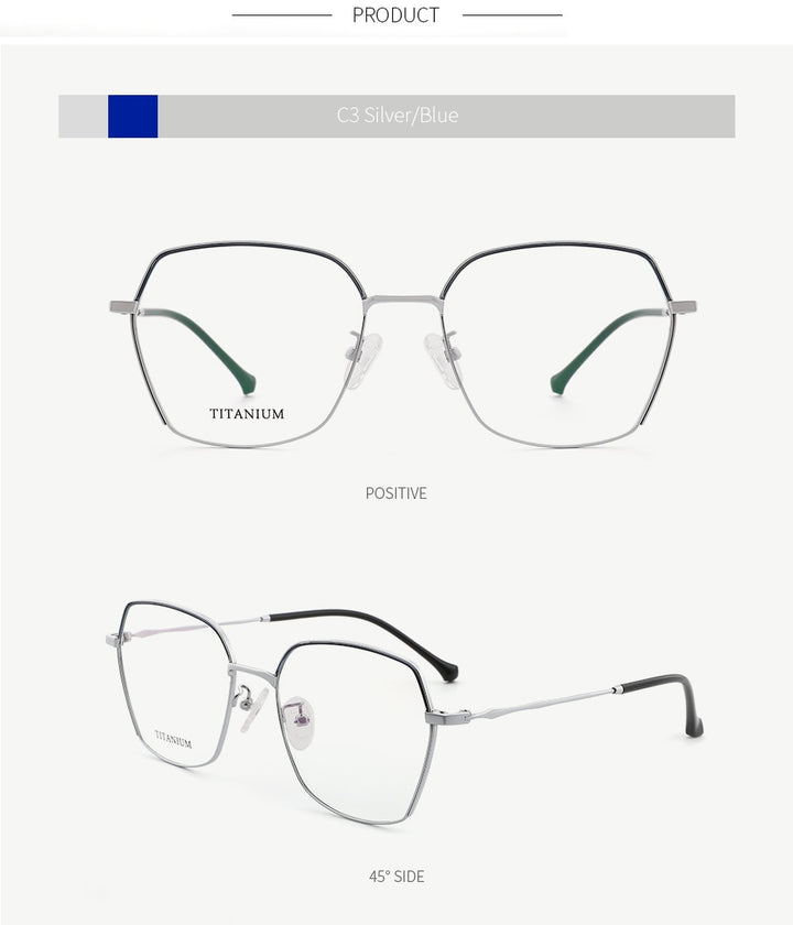 Kansept Women's Eyeglasses Titanium Alloy Glasses Frame 190015c1 Frame Kansept   
