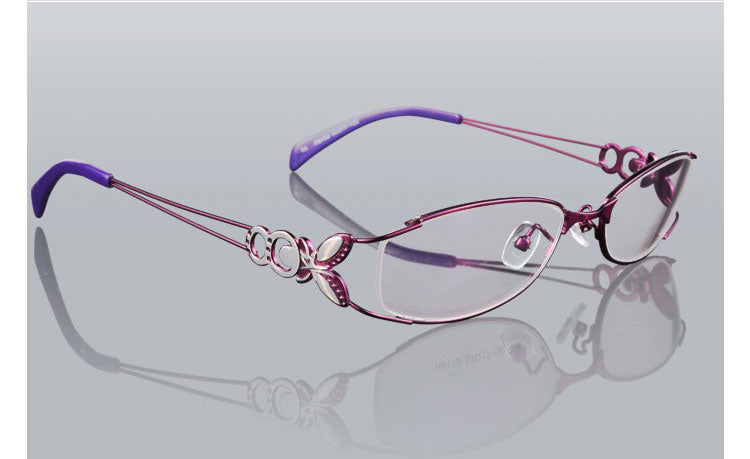 Women's Eyeglasses Butterfly Alloy Elegant Glasses Frame 6150 Frame Hotochki   