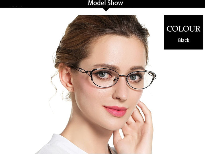 Bclear Women's Full Rim Square Cat Eye Alloy Eyeglasses S2834 Frame Bclear   