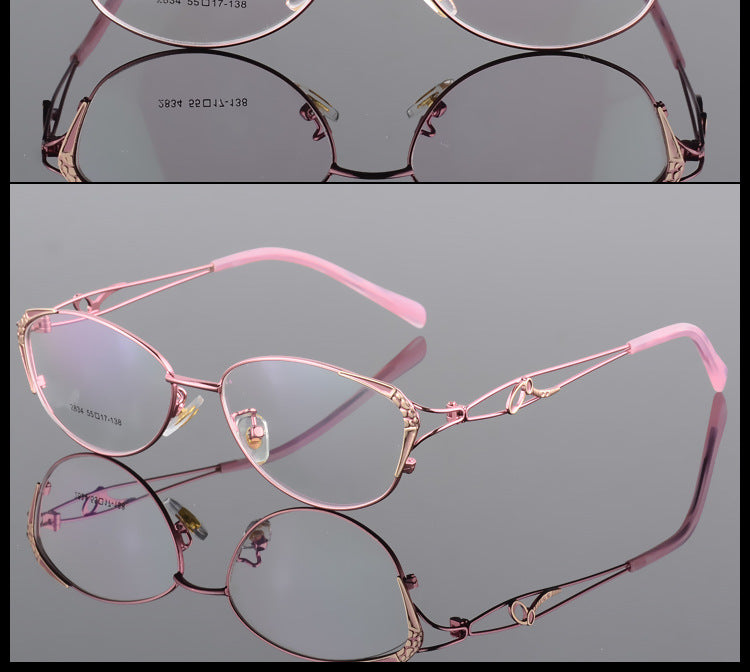 Bclear Women's Full Rim Square Cat Eye Alloy Eyeglasses S2834 Frame Bclear   