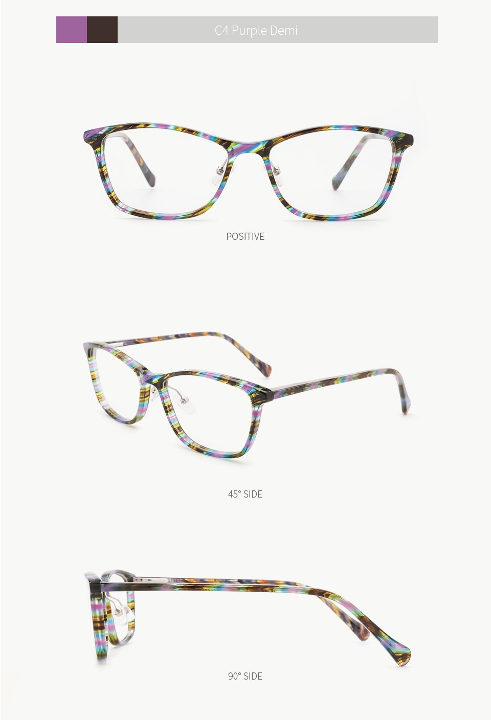 Kansept Brand Women's Eyeglasses Acetate Frame Transparent Js035 Frame Kansept   
