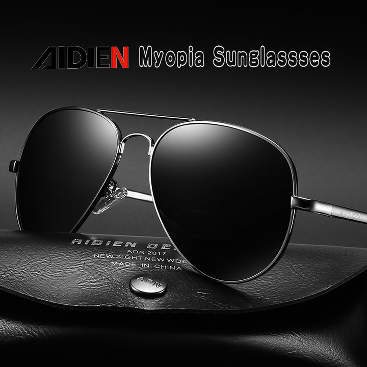 Aidien Brand Men's Sunglasses Diopter Polarized Oversize Aviation Sph Cyl Sunglasses Aidien   