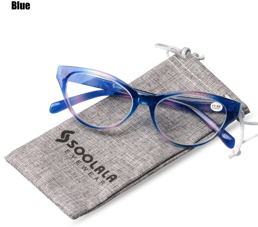 Soolala Ultralight Cat Eye Reading Glasses Women Eyeglasses 0 +1 +1.5 +2 +2.5 +3 +3.5 Reading Glasses SooLala   
