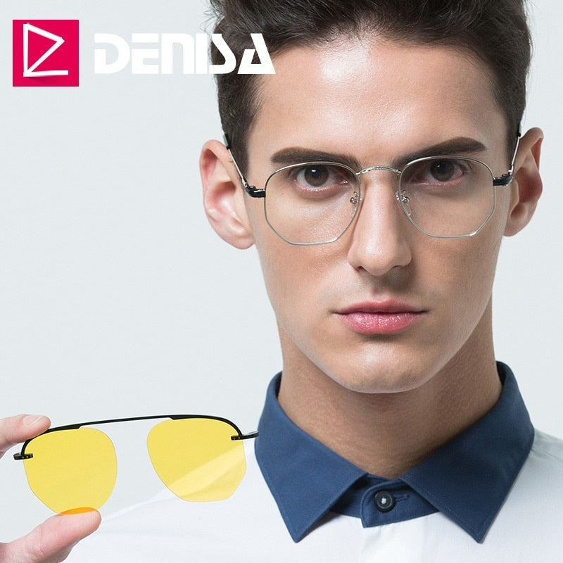 Denisa Night Vision Glasses - Clip On Polarized Sunglasses for Men NON-Night Vision