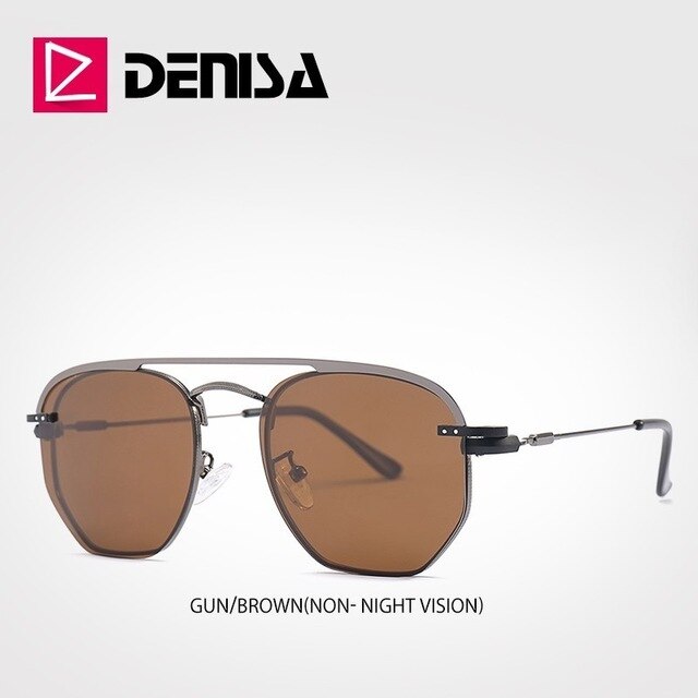 Denisa Night Vision Glasses Clip On Polarized Sunglasses Men Yellow Sunglasses G2309 Sunglasses Denisa NON-Night Vision 1  