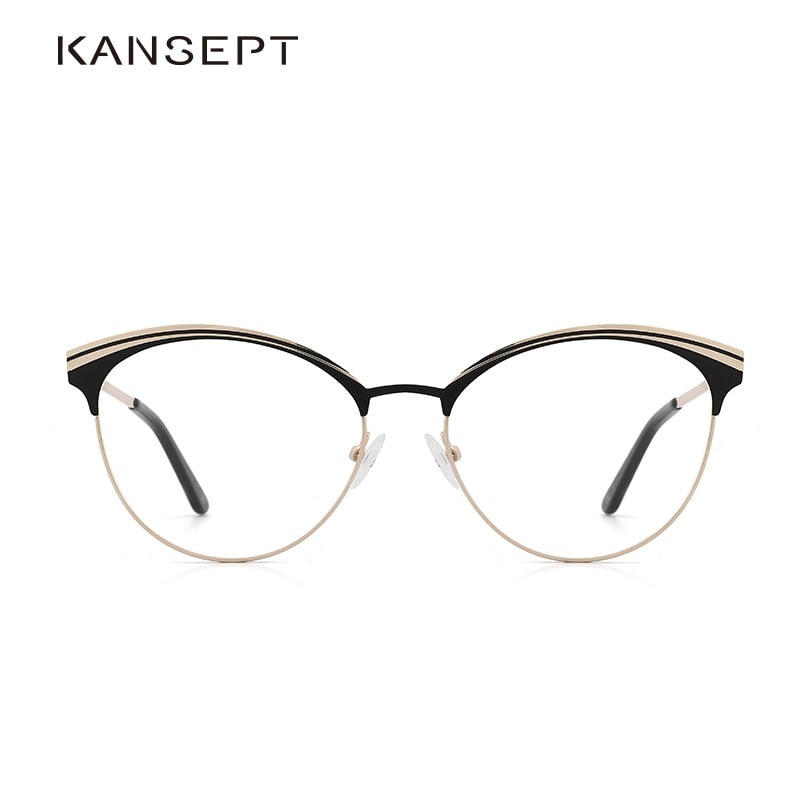 Kansept Women's Eyeglasses Metal Eyewear Frame Round Spectacle Frames Kl8425 Frame Kansept   