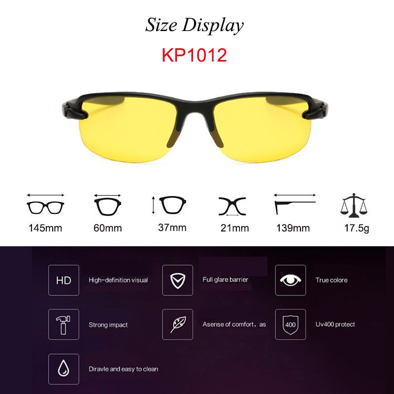Men's Sunglasses Yellow Lens Anti-Glare Driving Polarized C Night Vision Sunglasses Warblade   