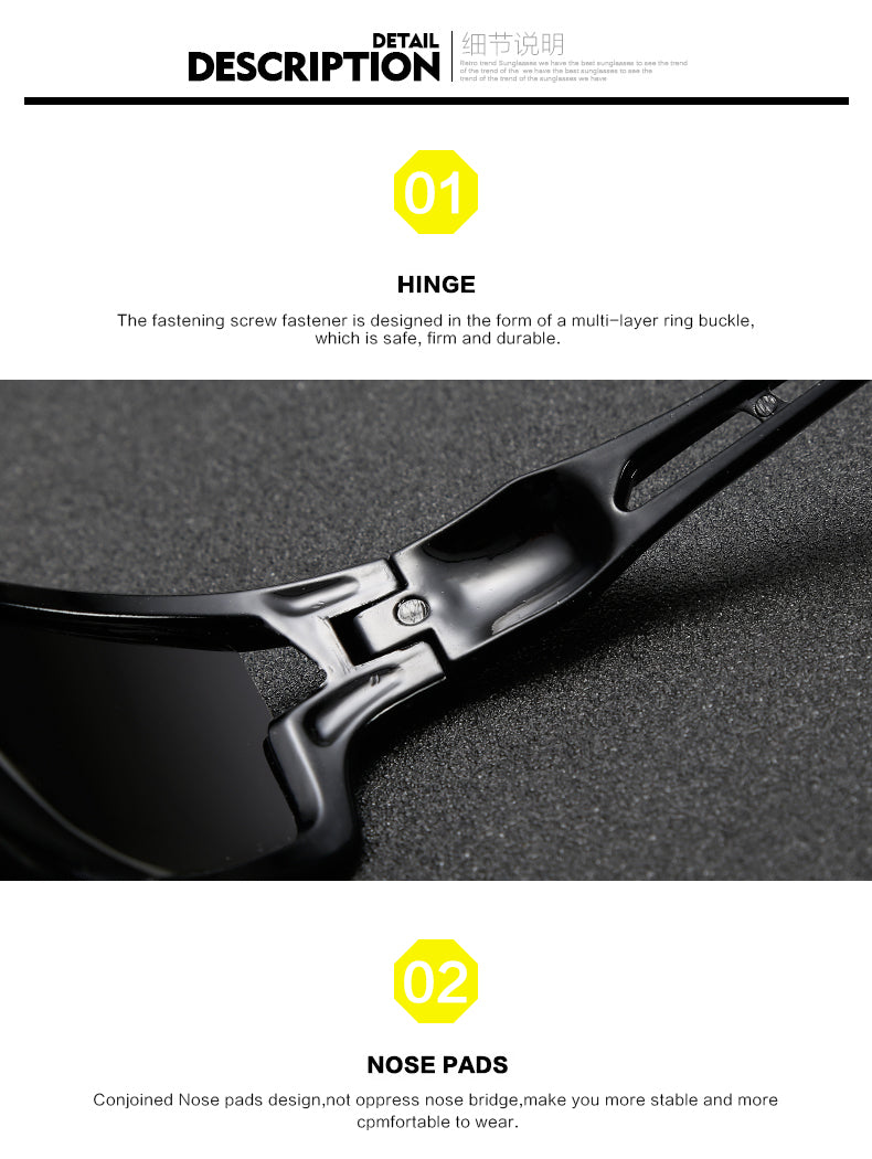 Yellow lens men driving polarized sunglasses keep your eyes from wind dust  large pc frame night z277