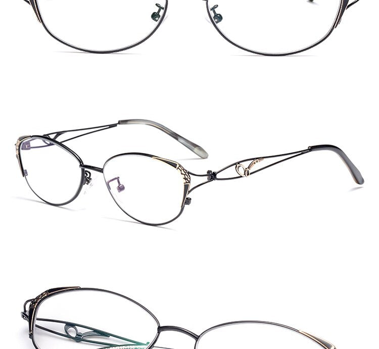 Bclear Women's Reading Eyelasses Anti-Blue Ray Lenses From +0.25 To +4.00 Reading Glasses Bclear +300 Black 