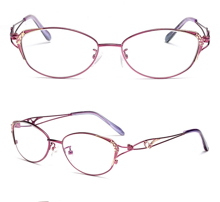Bclear Women's Reading Eyelasses Anti-Blue Ray Lenses From +0.25 To +4.00 Reading Glasses Bclear +275 Purple 
