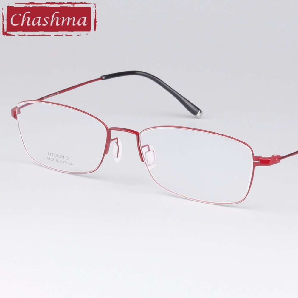 Chashma Women's Full Rim Rectangle Titanium Frame Eyeglasses 5802 Full Rim Chashma   