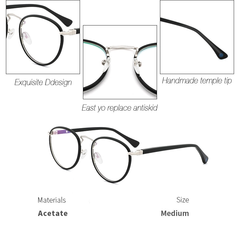 Kansept Brand Women's Acetate Eyeglasses Frame Glasses Round Os762 Frame Kansept   